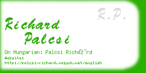 richard palcsi business card